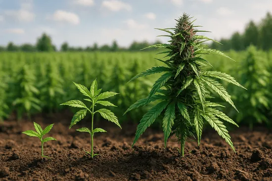 Plant de CBD en croissance et en floraison