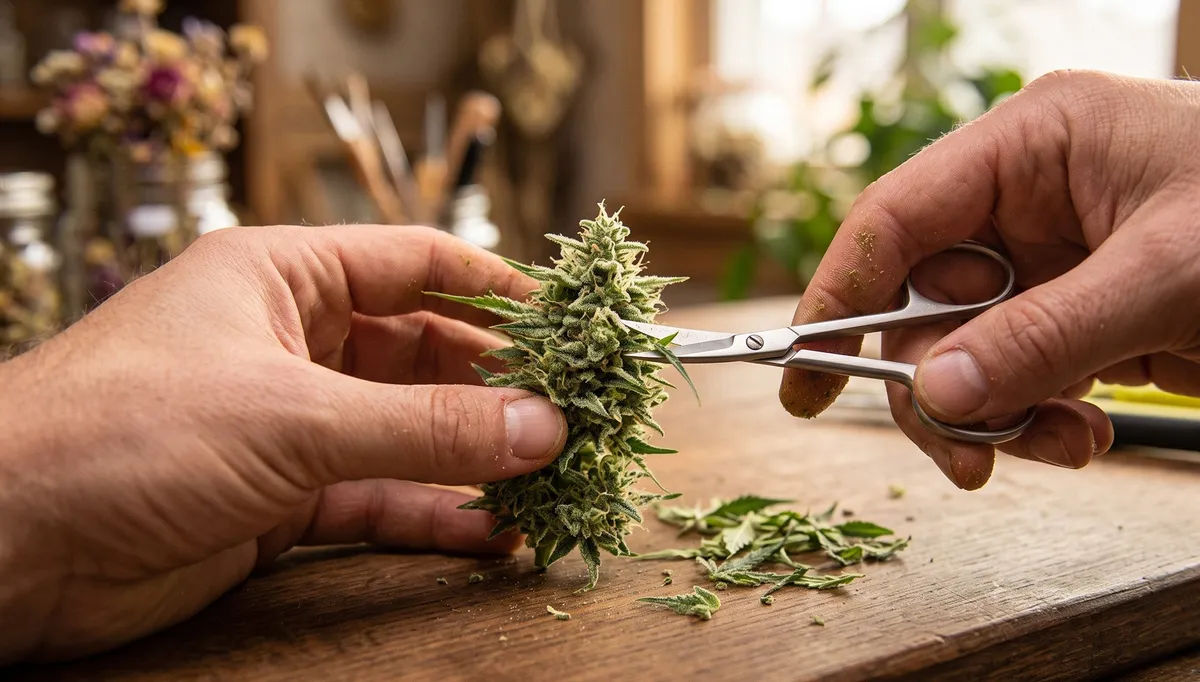 Trimming à la main ou machine : il renforce la qualité des fleurs CBD