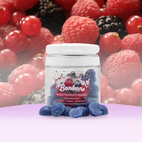 Bonbons CBD 1400mg + Mélatonine - Fruits rouges 🫐 — comestible au CBD — vue principale