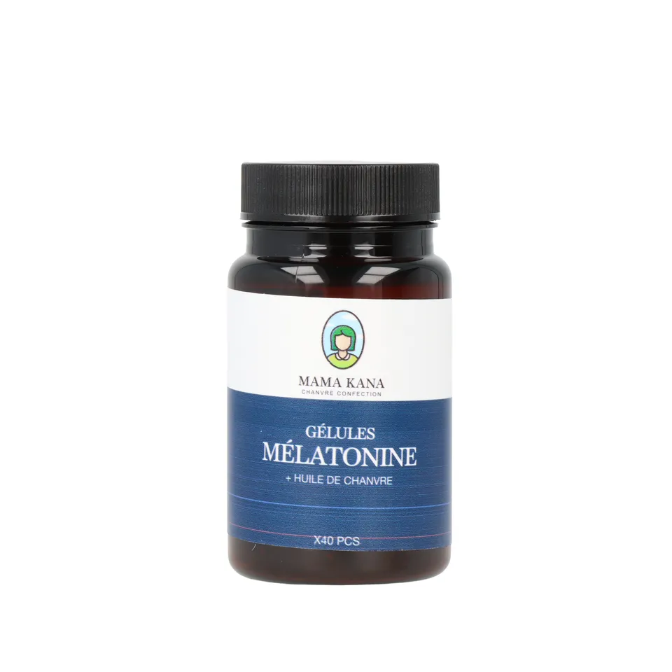 Gélules Chanvre - Mélatonine 🌙 — comestible au CBD — vue principale