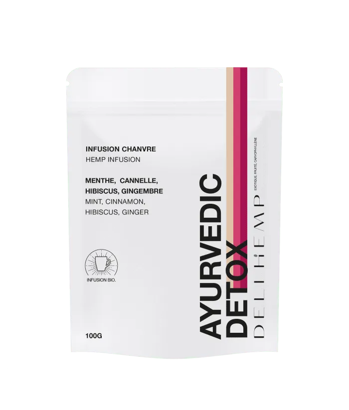 Infusion Chanvre - Ayurvedic Détox 🧘 — comestible au CBD — vue principale